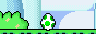Yoshi from Super Mario World hatching; text at end says Crazy 4 Yoshi